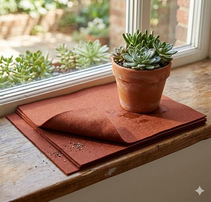 HaoFeiJH 6 Pcs Soft Brown Felt Fabric Sheets