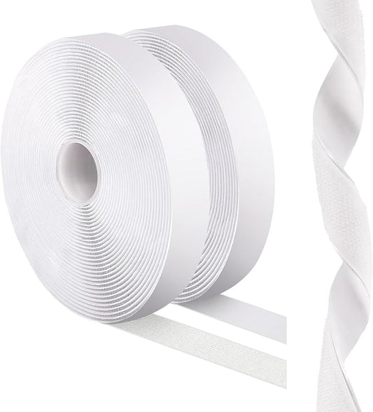1''×41Ft White Heavy Duty Hook And Loop Tape Adhesive, No Punching Picture Wall