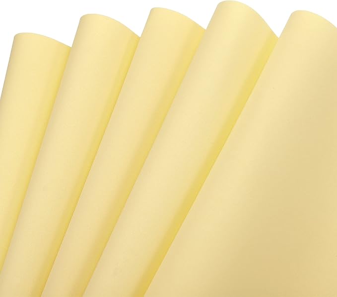 MECCANIXITY EVA Foam Sheets Light Yellow 19.7 Inch x 17.7 Inch 0.8mm Thick