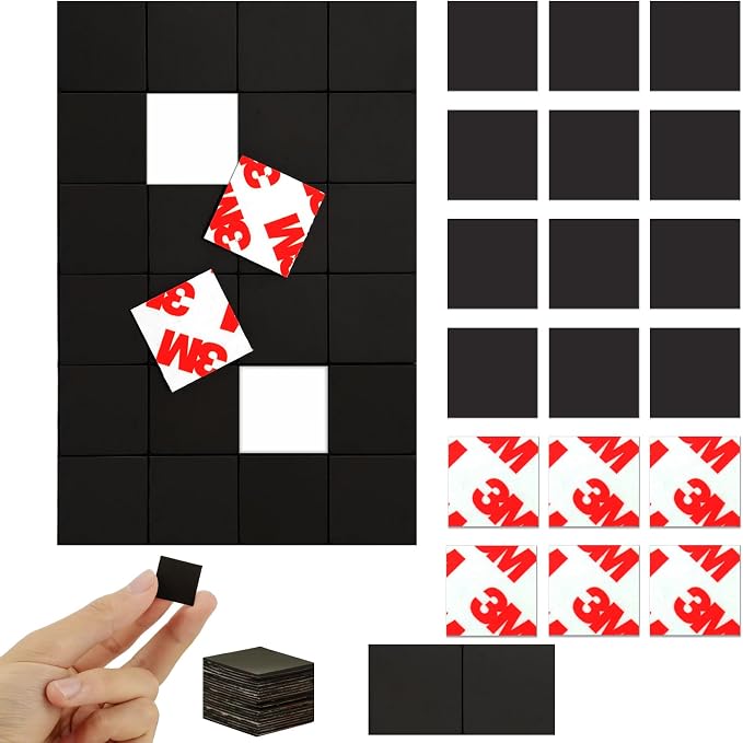 Pre-Cut Magnet Tape Strip, Thin Magnetic Squares
