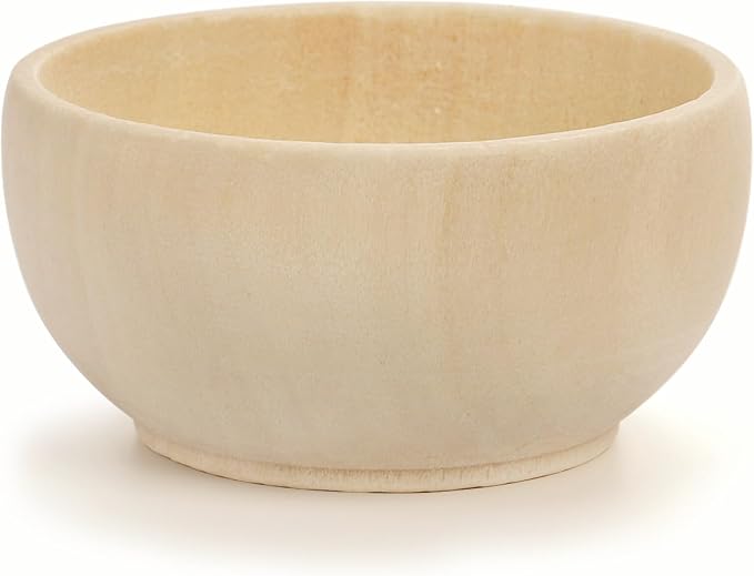 ZENFUN 20 Pack Wooden Pinch Bowls, Mini Unfinished Bowl Set