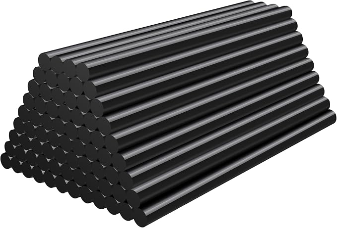 72pcs Black Hot Glue Sticks, 0.43"x8" Full Size Glue Sticks