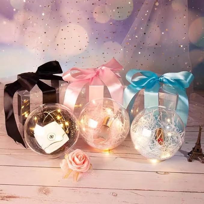 20 Clear Fillable Ornaments Balls- 80mm/3.15" Transparent Plastic Thickened
