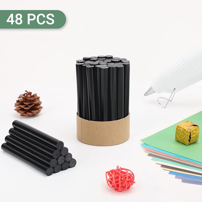 Manarty Black Hot Glue Sticks Full Size, High Low Temp