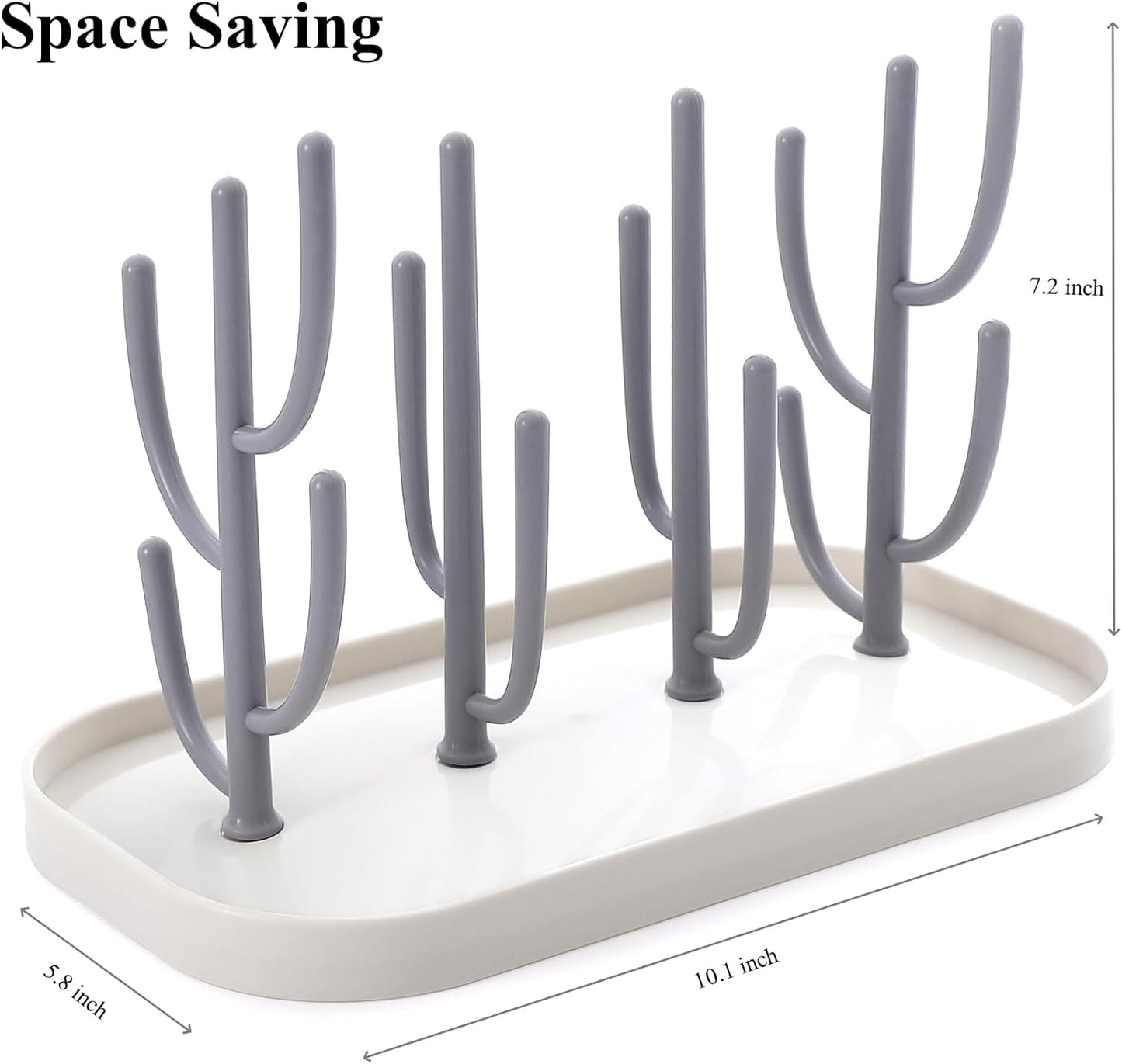 XYW Baby Bottle Drying Rack, Bottle Dryer Rack Holder, Space Saving Standing Drying Rack for Baby Bottles, Pump Part Cleaning, Countertop Drying Rack Baby Accessory