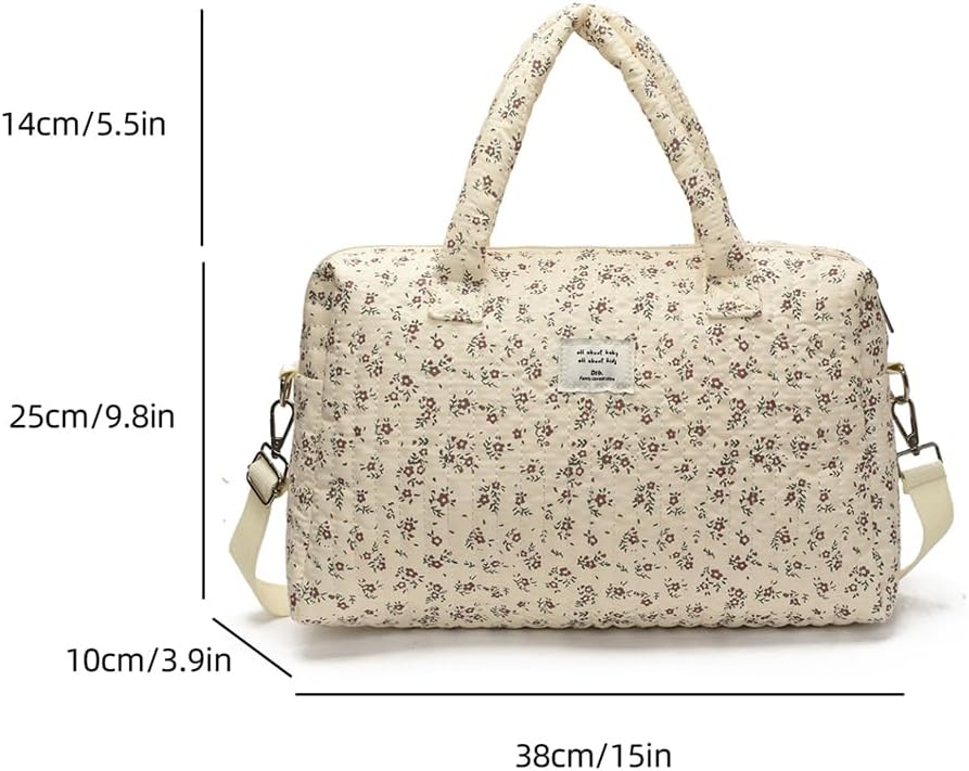 Floral Baby Diaper Bag Tote Mommy Bag Cute Cotton Diaper Bags Crossbody Baby Bags for Girl Pañaleras Para Beb