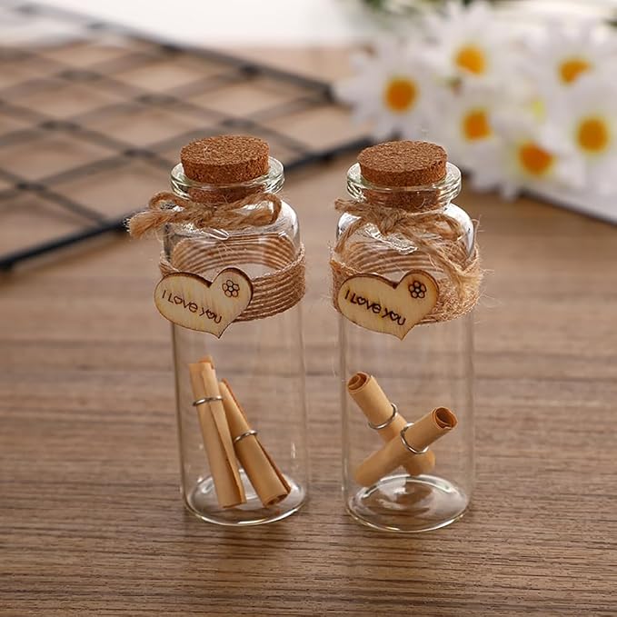 Danmu 30ml 1.18" x 2.75" Potion Bottles, Mini Glass Bottles, Small Glass Jars