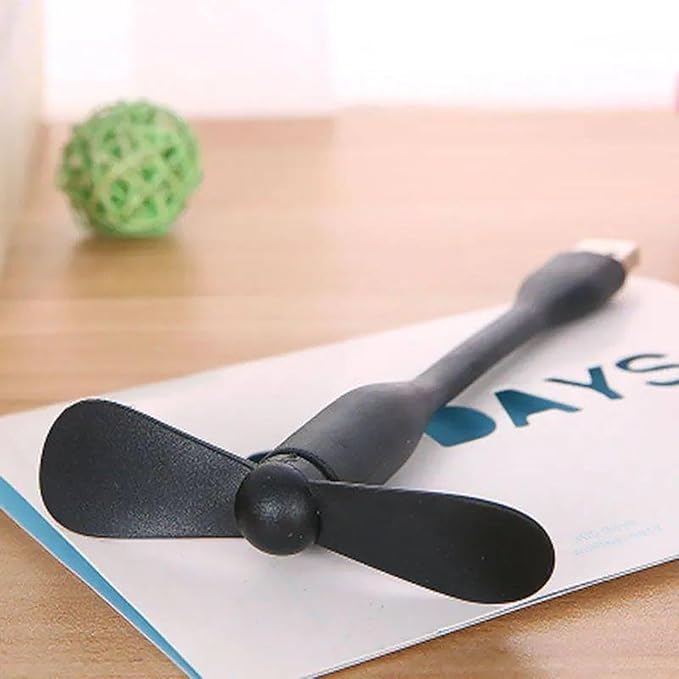 Mini USB Fan, Portable Pocket Fan USB-A Powered Little Cooler, Quiet Operation, for Home Office Car Outdoor Travel- 4 Pack (2 Black+ 2 White)