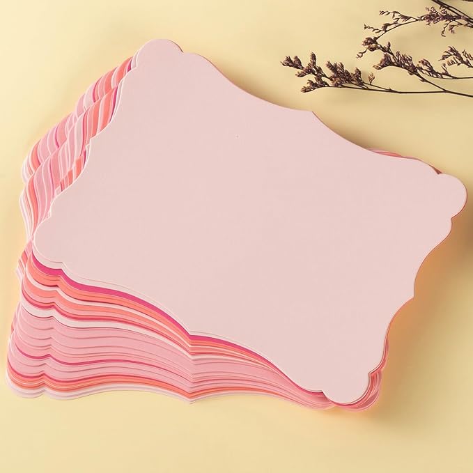 50 Pack Blank Kraft Greeting Cards, 5 Colors, 4x6IN | Thick Cardstock Paper
