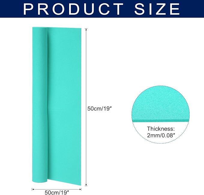 MECCANIXITY Foam Sheets Crafts 19x19 Inch 2mm EVA Craft Foam Paper Foam Sheets