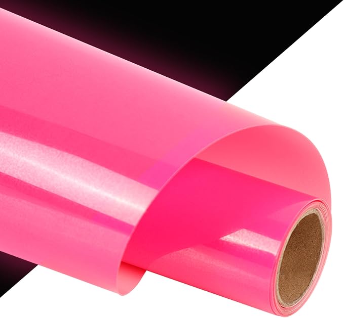 guangyintong Glow in The Dark Heat Transfer Vinyl HTV Rolls, PU Elastic HTV