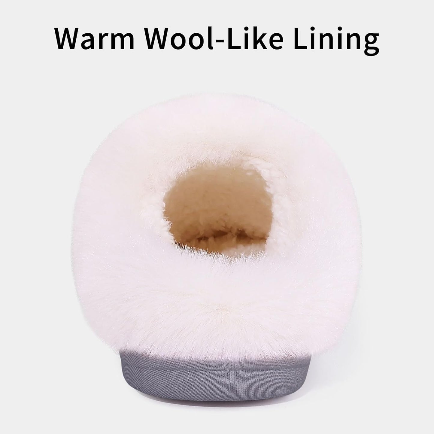 Evshine Warm Knit House Slippers for Women Comfy Wool-Like Lined Chenille Slippers with Memory Foam and Indoor Outdoor Soles