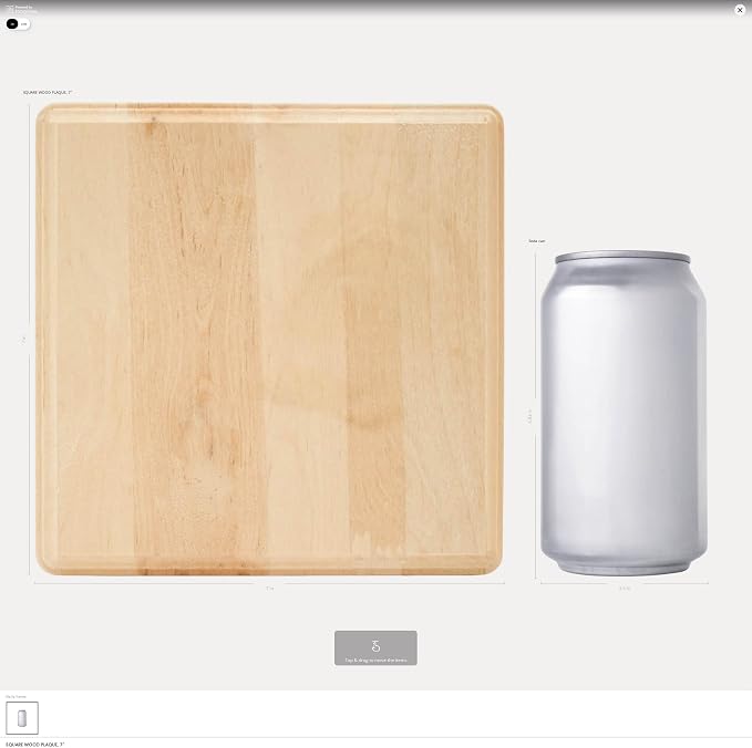 Unfinished Wooden Squares 7 inch Pack of 4 Wood Boards
