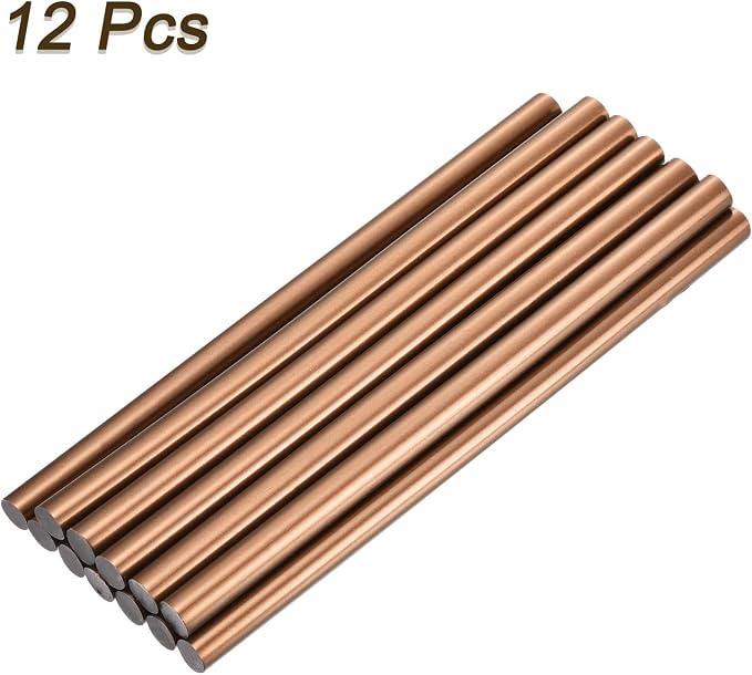 uxcell Mini Hot Glue Sticks for Glue Gun 11mm x 200mm Bronze Red 12pcs