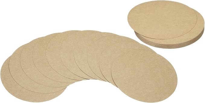 PATIKIL 7inch Circle Card Stock, Kraft Color