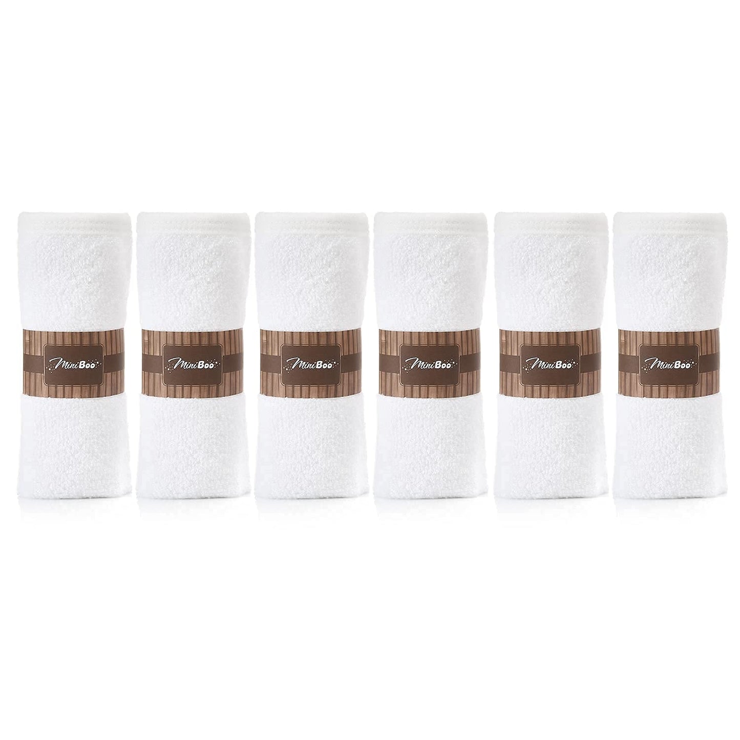 MINIBOO Premium Baby Washcloths for Sensitive Skin - Extra Soft and Absorbent Viscose from Bamboo Face Cloths and Newborn Bath Face Towel - Perfect as Baby Gifts
