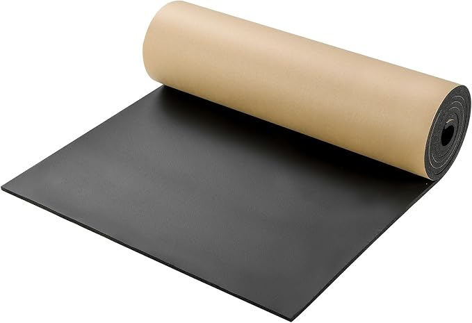 NATGAI Sponge Neoprene with Adhesive Foam Rubber Sheet 1/4” Thick X 78" Long X