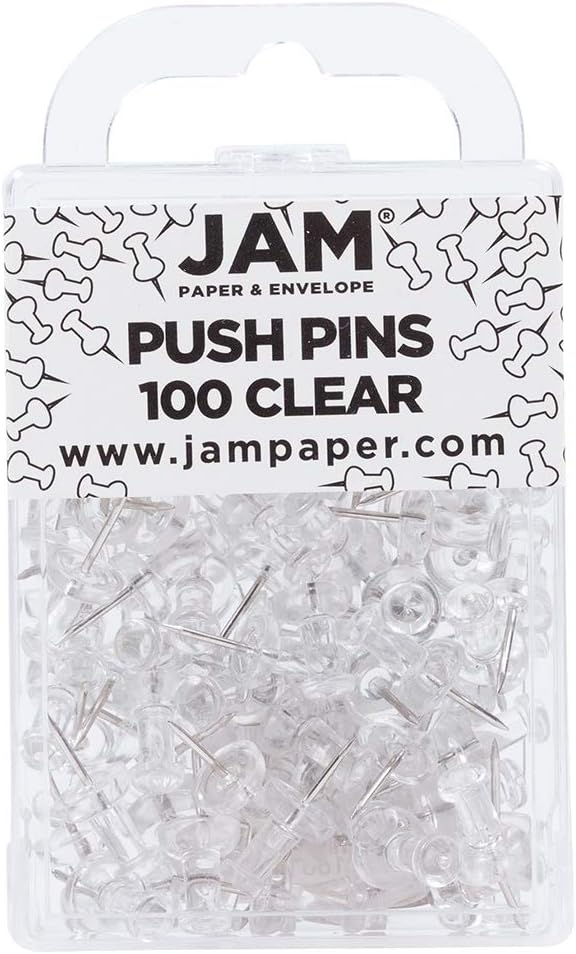 JAM PAPER Colorful Push Pins