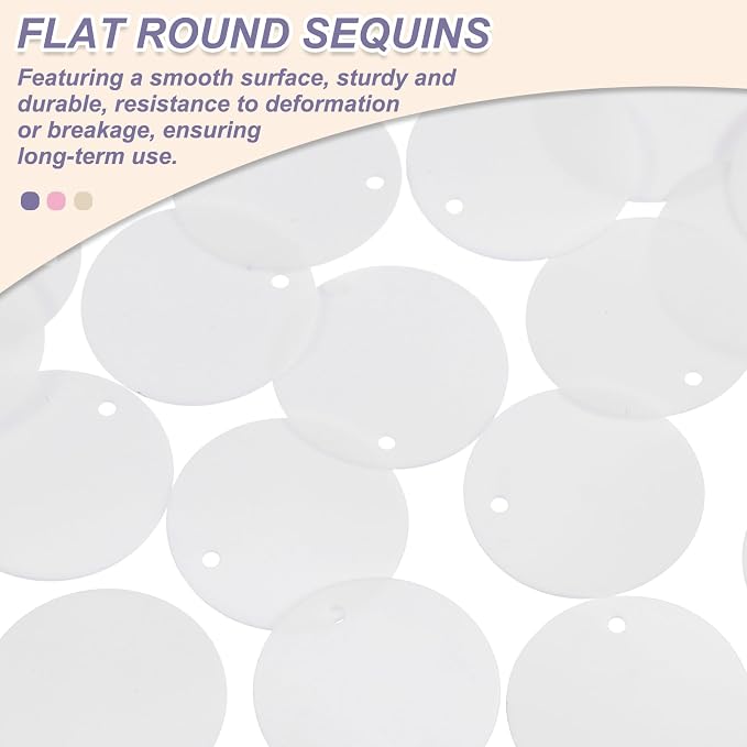MECCANIXITY 700 Pcs Flat Round Sequins 15mm/0.6 Inch Loose Paillettes Craft
