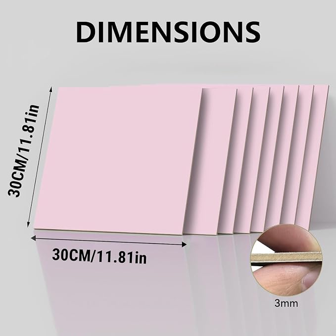 8 Pack Pre-Painted Colored Plywood Sheets, 8 Colors Mixed Basswood, DIY Crafts