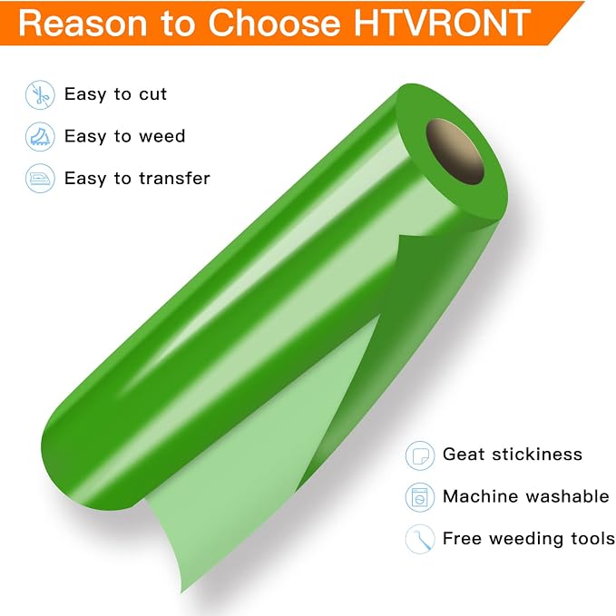 HTVRONT HTV Vinyl Rolls Heat Transfer Vinyl