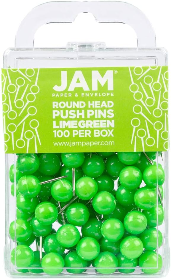 JAM PAPER Colorful Push Pins