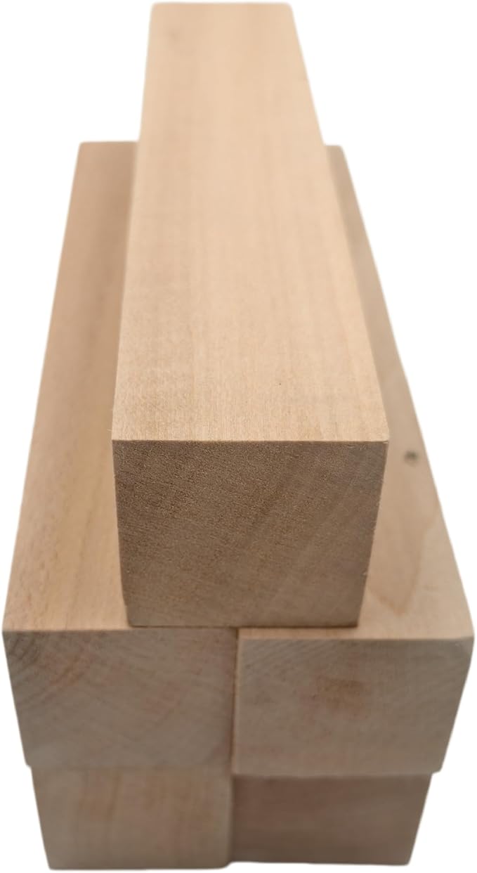 5PCS Basswood Carving Blocks, Whittling Wood Carving Kit, Unfinished Wooden
