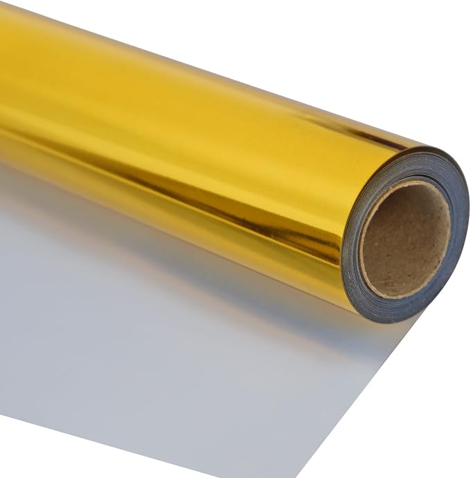 guangyintong Soft Metal Heat Transfer Vinyl Glossy Gold HTV Rolls, HTV Vinyl
