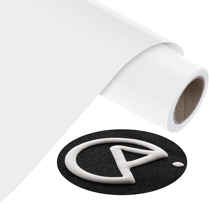 Aoder White Heavy Duty Puff Vinyl Heat Transfer