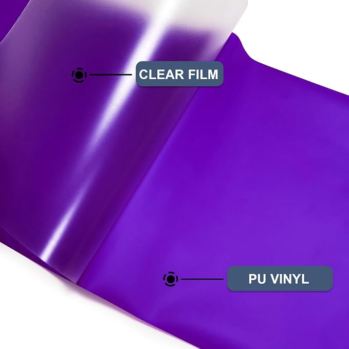 Purple Heat Transfer Vinyl HTV Roll Matte PU 12" x 15 ft. | Easy to Cut