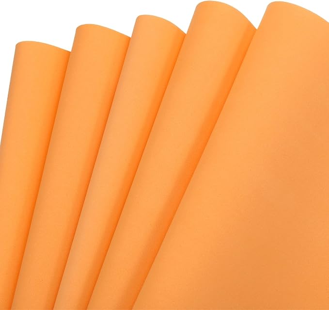 MECCANIXITY EVA Foam Sheets Orange 19.7 Inch x 17.7 Inch 0.8mm Thick Crafts