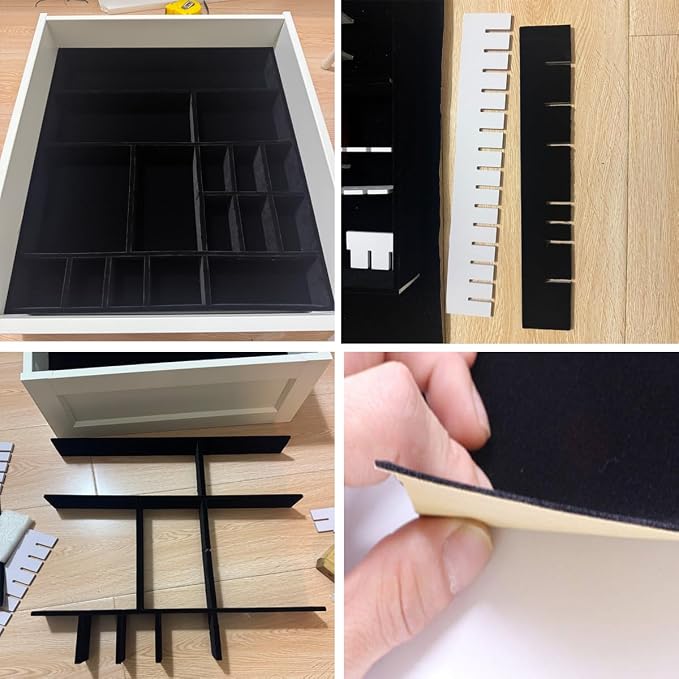 Self Adhesive Sheets Peel and Stick Velvet Flock Soft Velvet Drawer Liner DIY