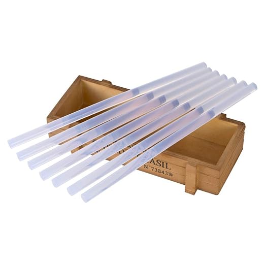 50 PCS Mini Round Hot Glue Sticks，4 x 0.28-Inch Glue Gun Sticks，Clear,