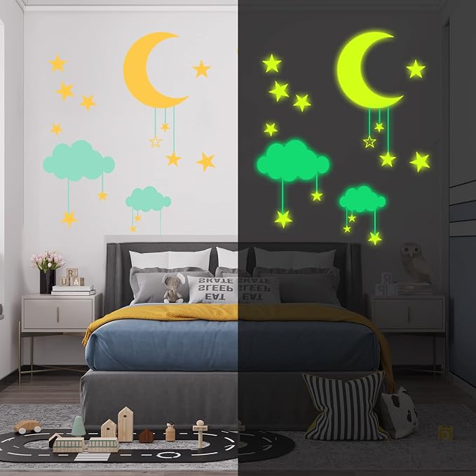 TECKWRAP Glow in Dark Matte Neon Adhesive Craft Vinyl Precut Sheets 12" x 12" 6