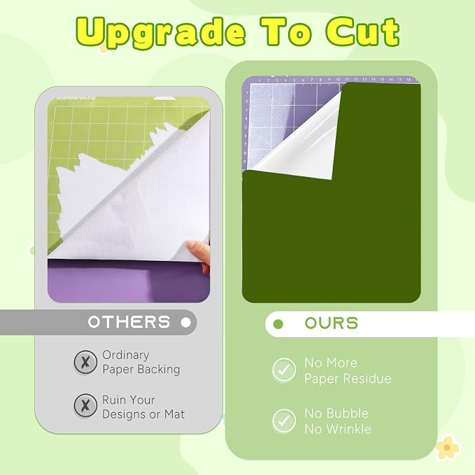 Tintnut Leaf Green Permanent Vinyl 8 Sheets 12''x10'' Adhesive Vinyl | Solid
