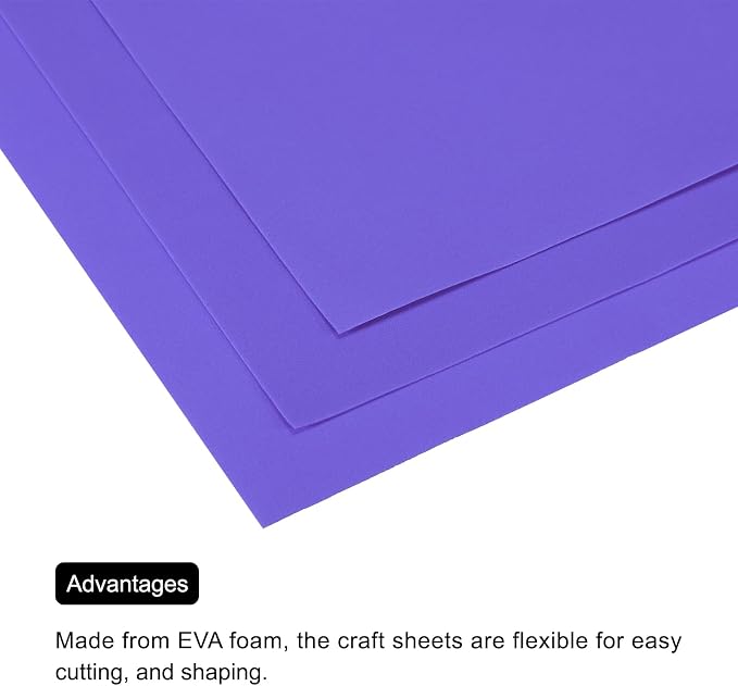 MECCANIXITY EVA Foam Sheets Dark Blue 19.7 Inch x 19.7 Inch 1mm Thick Crafts