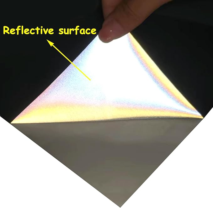 HTVVETUR Reflective Heat Transfer Vinyl Roll 12 Inch by 10 Feet Iron on DIY