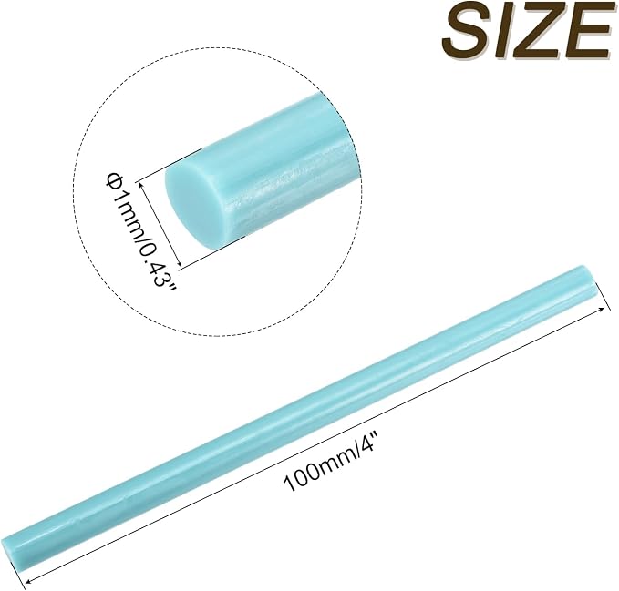 uxcell Mini Hot Glue Sticks for Glue Gun 11mm x 200mm Light Blue 12pcs