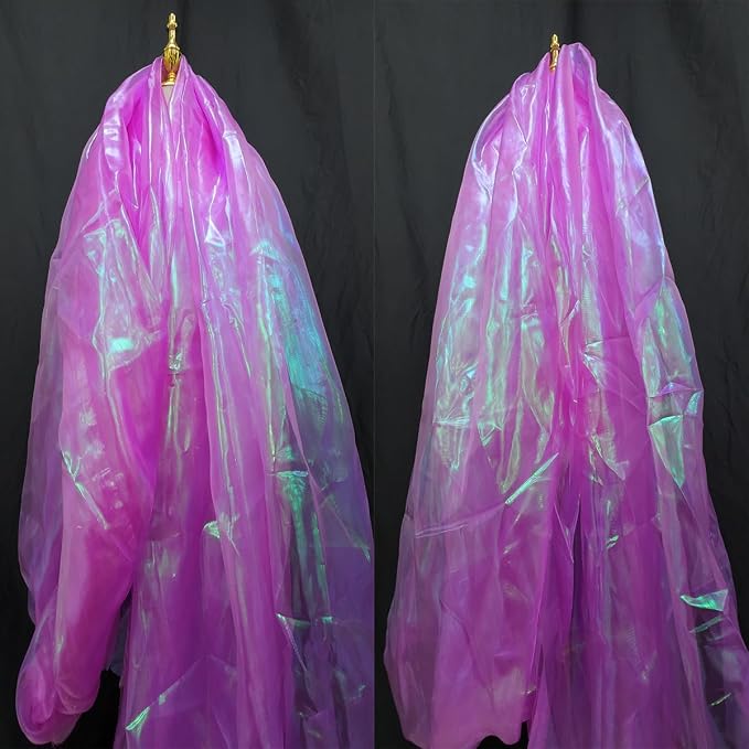 11-Yard Magic Rose Purple Organza Fabric