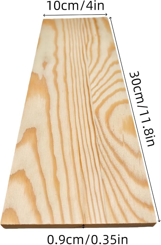 3PCS Rectangle Wood Boards Unfinished Wood Blocks