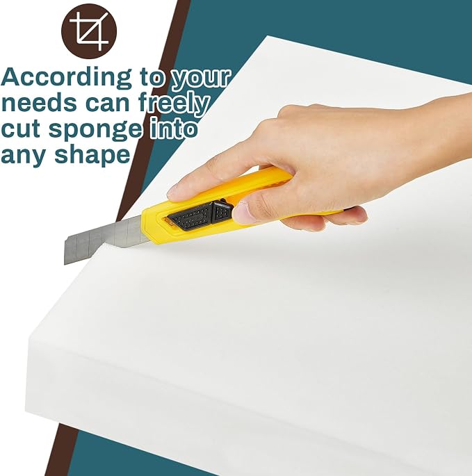 Frienda 1 Pack 36" x 24" x 3" Upholstery High Density Craft Sheets Cushion Foam