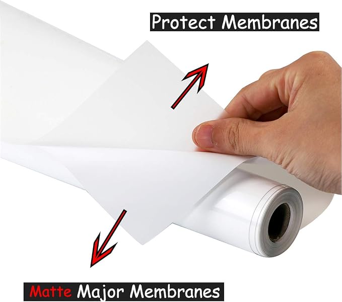 guangyintong Heat Transfer Vinyl White HTV Rolls, Matte Surface White HTV Vinyl