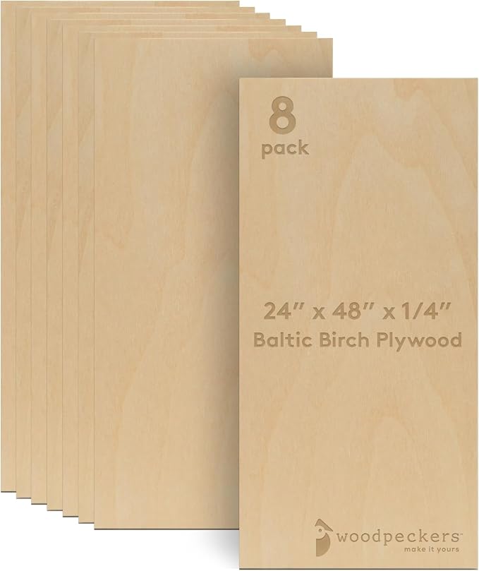Baltic Birch Plywood 24 x 48 x 1/4 Inch - 6 mm Craft Wood