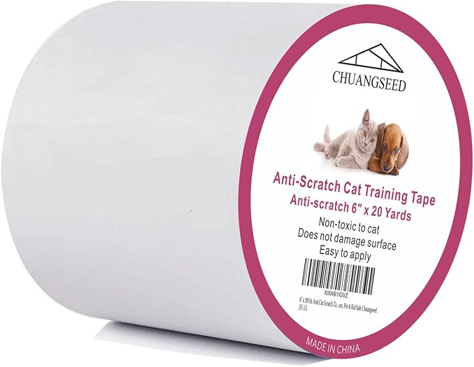 Chuangseed 6" x 20Yds Transparent Cat Scratch Deterrent Tape