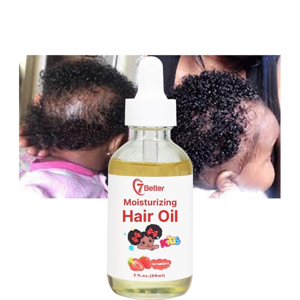 Natural Baby Kids Hair Care Products - Extra Strength Growing & Nourishing Serum with Black Seed Oil for Powerful Thick, Full Hair Growth