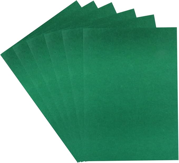 6 Pcs 8 x 12 Inch Green Felt Sheets, 2mm Thick | Felt Fabric