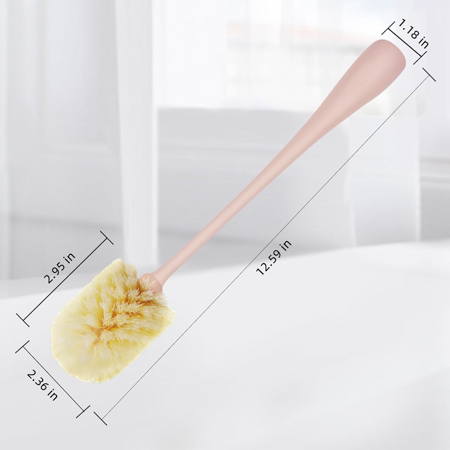 Bottle Brush, Bendable Long Handle Cleaner Brushes for Cleaning Neck Bottles, Baby Bottles, Water Bottles, Tumblers, Flask, Bird Feeder, Vase and Home Kitchen Sink Cleaning Brush (Yellow Powder)