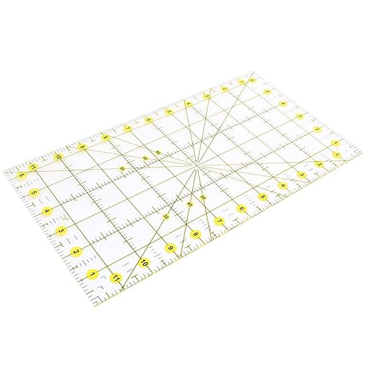 Acrylic Quilting Ruler 6.5" x 12" Fabric Cutting Ruler