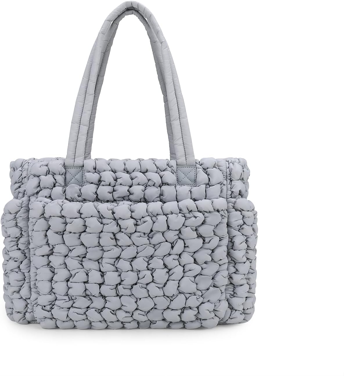 Lmbabter Puffer Quilted Tote Large Diaper Hobo Mommy Bag Hold 16“Laptop Stylish Cloud Handbag Carryall Daypack Travel Work