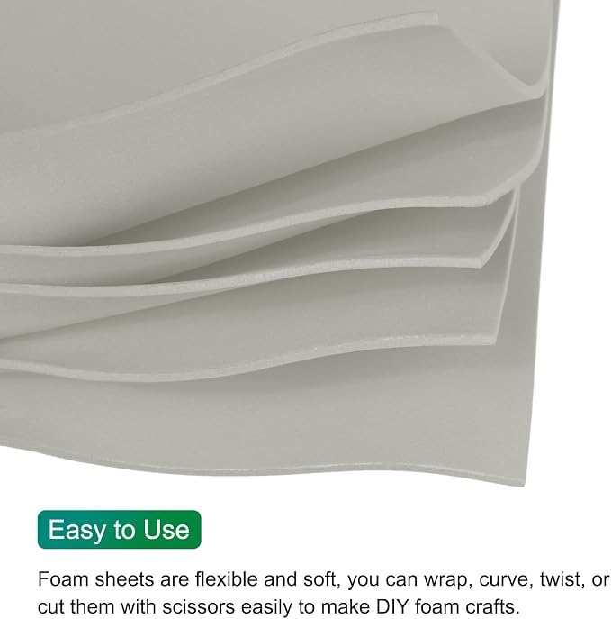 MECCANIXITY EVA Foam Sheets Grey 35.4 Inch x 19.7 Inch 2mm Thick Crafts Foam